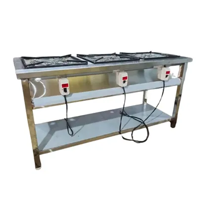 High Efficiency Stainless Steel Stand Type Double Electric Hot Plate with 3+3+3 Heating Coils of 2200 W