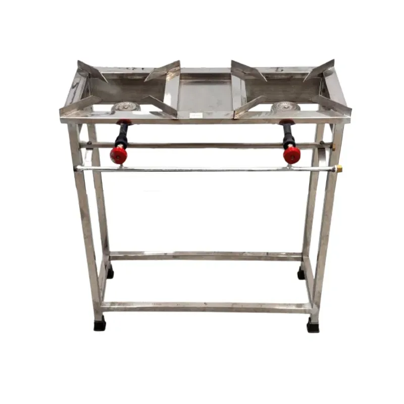 GBE Standing Double Burner 30 x 12 x 32 Inch Gas Bhatti With Stainless Steel Body