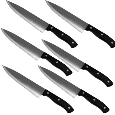 Smart Chef (AM00901-10) Stainless Steel Supreme Chef Knife, 10 Inch Blade with Polywood Handle (6 pcs) for Chopping