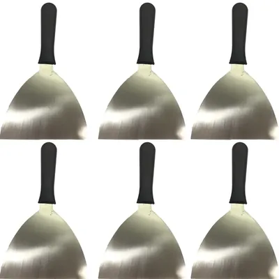 Smart Chef HS40107 Stainless Steel 16pcs Chocolate Scraper Spatula 4 Inch Blade Length for Commercial Restaurant