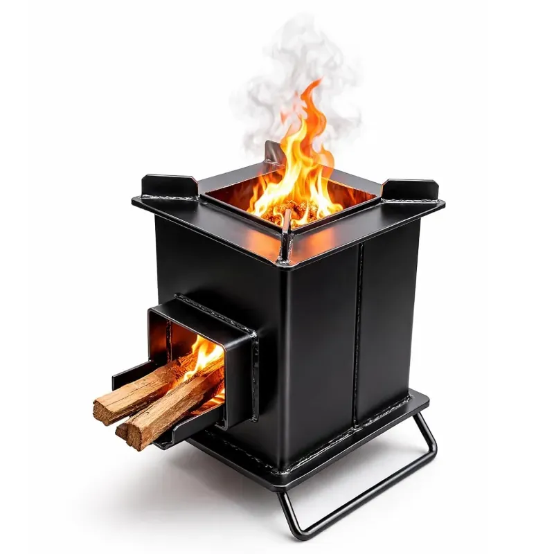 Wood Fire Steel Rocket Stove, Eco-Friendly Lakdi ka Chulha, Thickness 2 mm