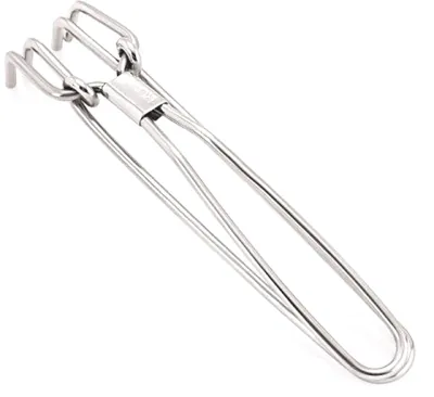 RINKLE TRENDZ Stainless Steel Wire Tong Pakkad, Sansi Sandasi Hot Utensil Holder Grip for Kadhai, Bowls & Cookware