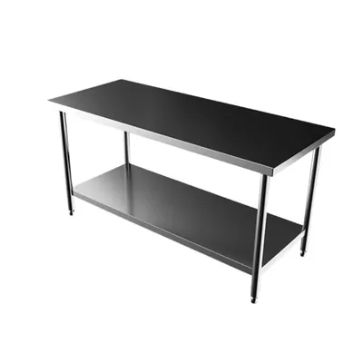 AAYAS INTERNATIONAL Food Prep and Commercial Kitchen Rectangular Work Table with Under Shelf (60 x 24 x 34 Inch)