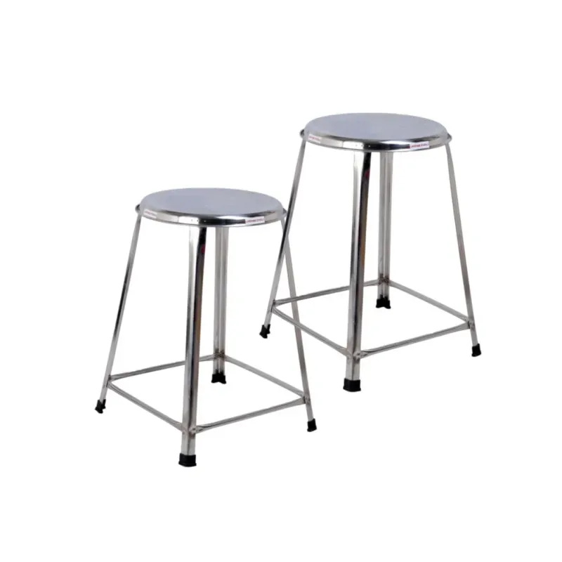 Lifetime 24 Inch Round Shape Stainless Steel Stool For Home, Hospital, Hotel & Restaurants, Multipurpose Stool, Pack Of 10
