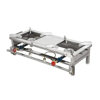 30 x 12 x 10 Inch Table Top 2 Burner Stainless Steel Gas Stove for Cooking Purposes