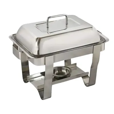 Rectangle Shape 6 Litre Chafing Dish Stainless Steel Body, Suitable for Hotel Use