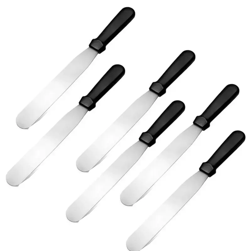 Smart Chef HS30103 Pallet Knives 6pcs, Strainght 10-Inch Blade Length, Spatula Set for Cake Decorating, Icing