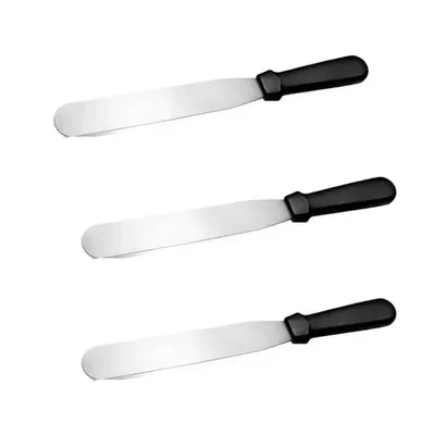 Smart Chef HS30104 Pallet Knives 3pcs, Strainght 12-Inch Blade Length, Spatula Set for Cake Decorating, Icing