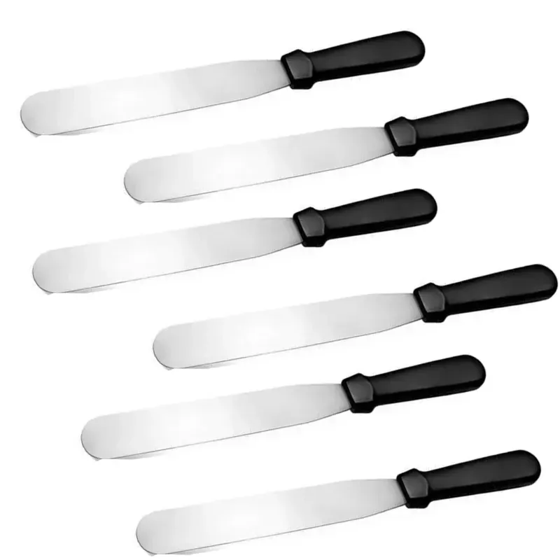Smart Chef HS30104 Pallet Knives 6pcs, Strainght 12-Inch Blade Length, Spatula Set for Cake Decorating, Icing