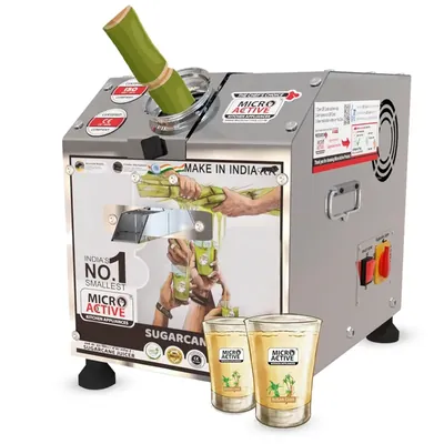 MICROACTIVE High Performance Sugarcane Juicer Machine with 0.5 HP Motor and Stainless Steel Body