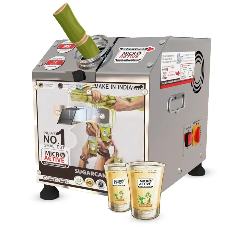 MICROACTIVE High Performance Sugarcane Juicer Machine with 0.5 HP Motor and Stainless Steel Body