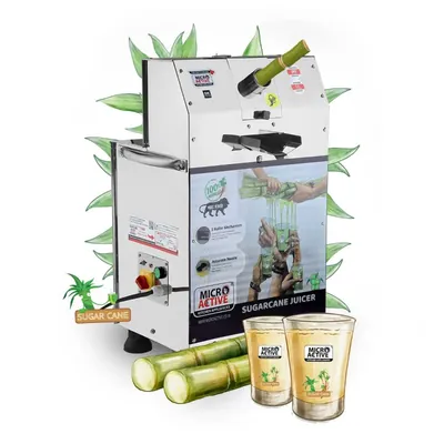 MICROACTIVE 2 HP SS Sugarcane Juicer Machine with SS 304 Roller, 1500 W
