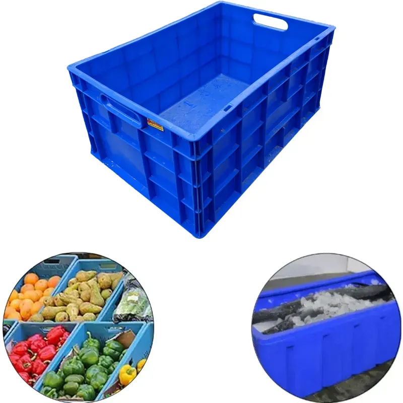 SS GOLD 76 Litre Supreme SCL 650 x 450 x 315 mm Blue Plastic Crates (Pack of 3)