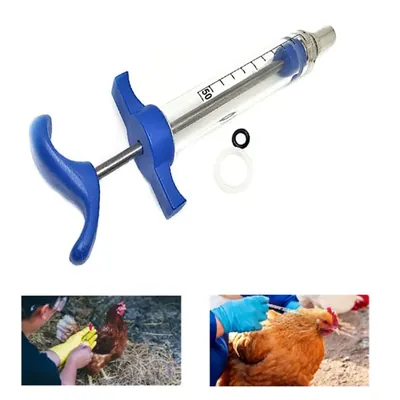 Metal Syringe For Veterinary Animals, 20 ml Capacity (Pack of 4)
