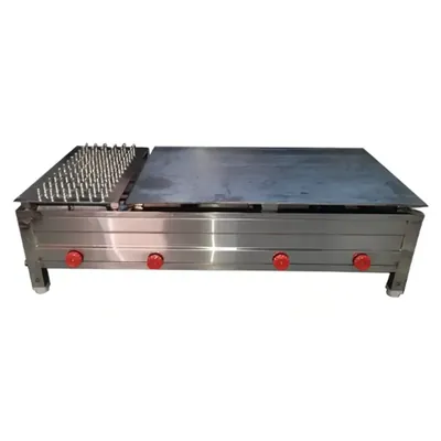Table Top 62 x 24 x 12 Inch Chapati (Roti) Tawa Bhatti, Model Platinum