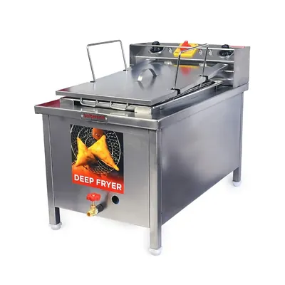 Electric and Gas 16 Litre 2-in-1 Deep Fryer (1/1 Size) With Single Tank Features For Commercial Use
