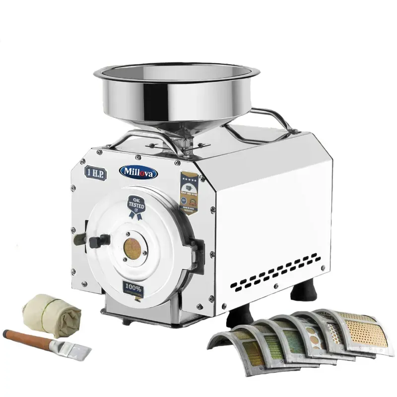 Stainless Steel Table top Cabinet Type 1 HP Atta Chakki, Upto 8 kg/hr Output Capacity