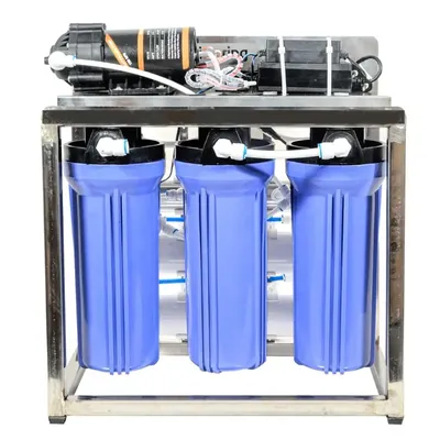 Shapure SS Commercial 25 LPH Single Pump Full Automatic Water Purifier with TDS Adjuster (Blue)