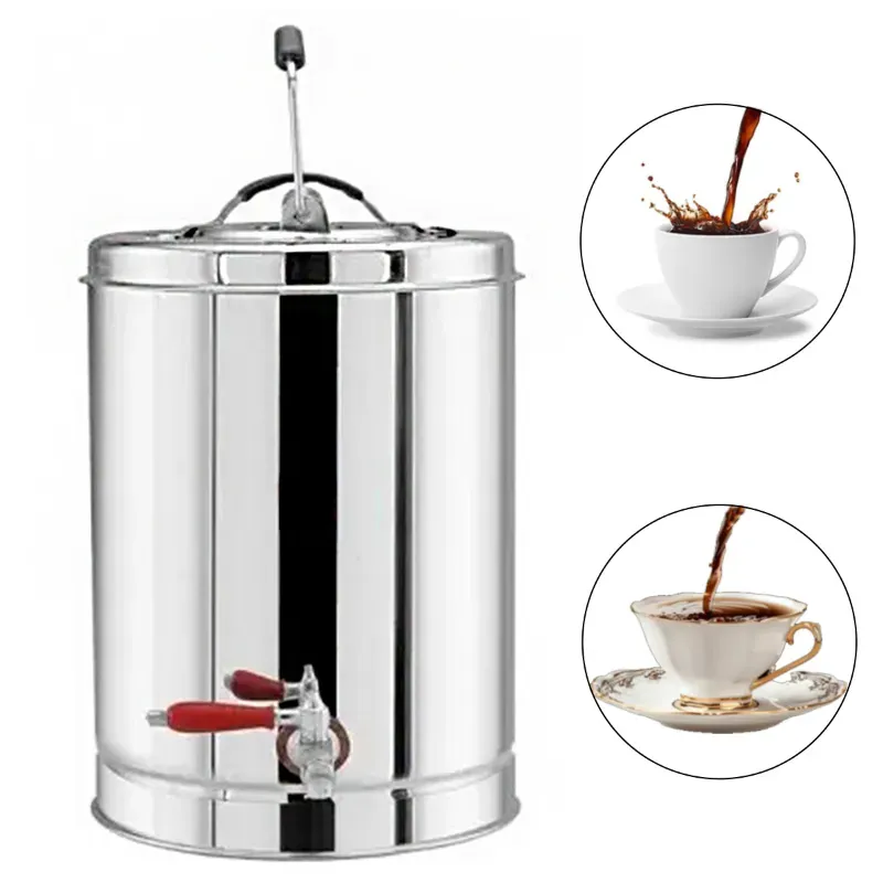 Stainless Steel 20 Litre Tea/Chai/Coffee Dispenser With Steel Tap & Handle