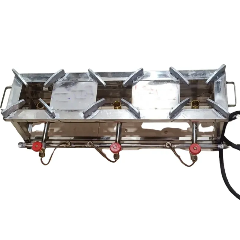 High-Performance 10 x 40 x 10 Inch 3-Burner High Flame Tea Bhatti For Commercial Use