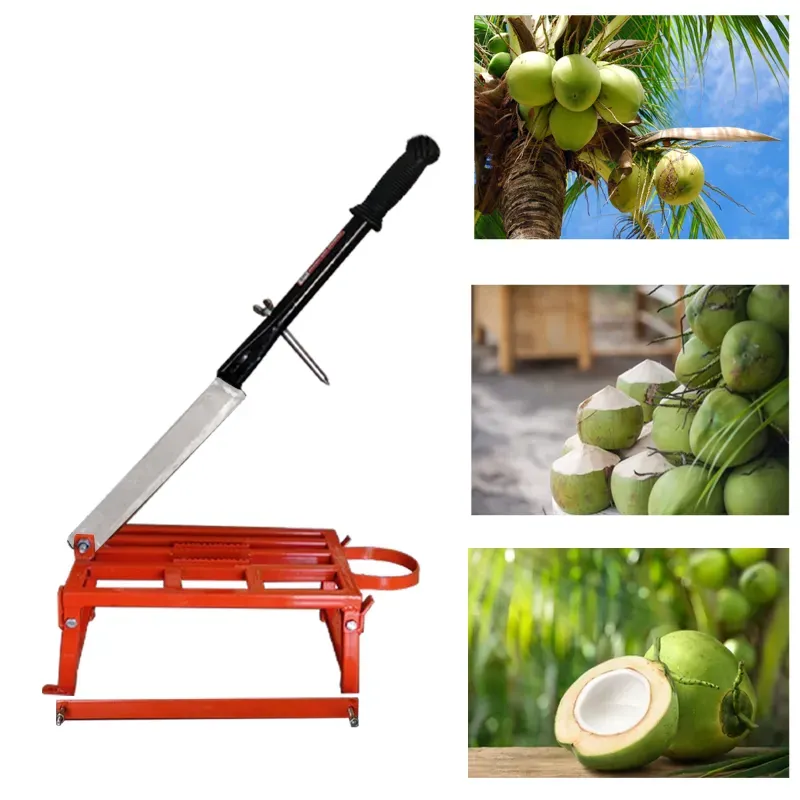 Table Top Manual Tender Coconut Cutting Machine with Foldable Stand