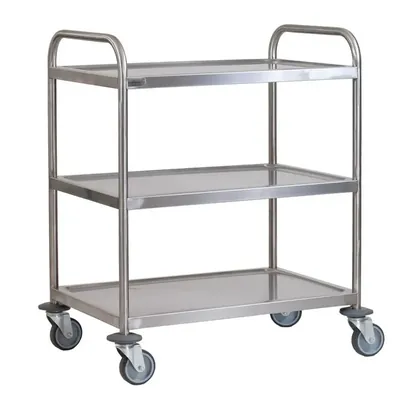 18 x 24 x 34 Inch Three layers (shelves) Trolley for Catering service, Stainless Steel Material With Castor Wheels