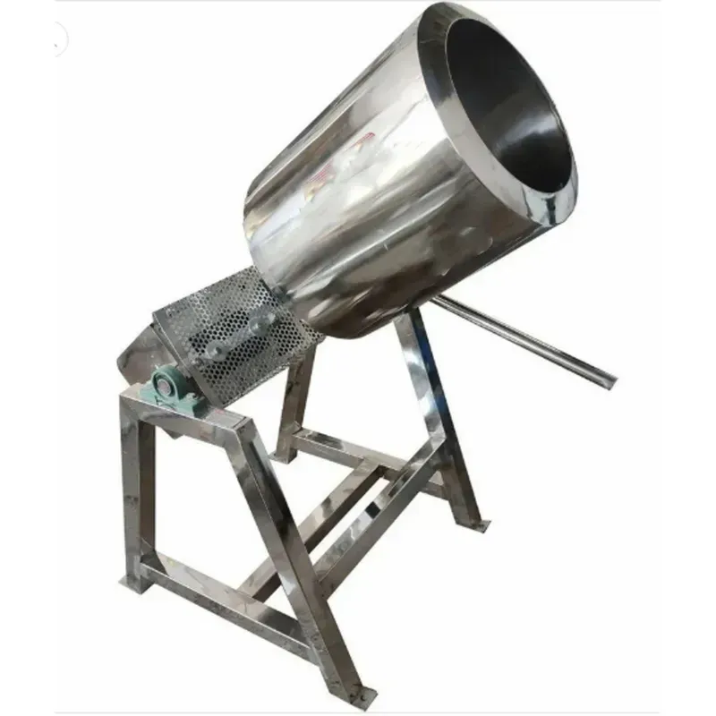 10 kg SS Tilting Coating Pan Machine, with 0.75 HP Motor for Adding Flavours or Masala in Namkeens