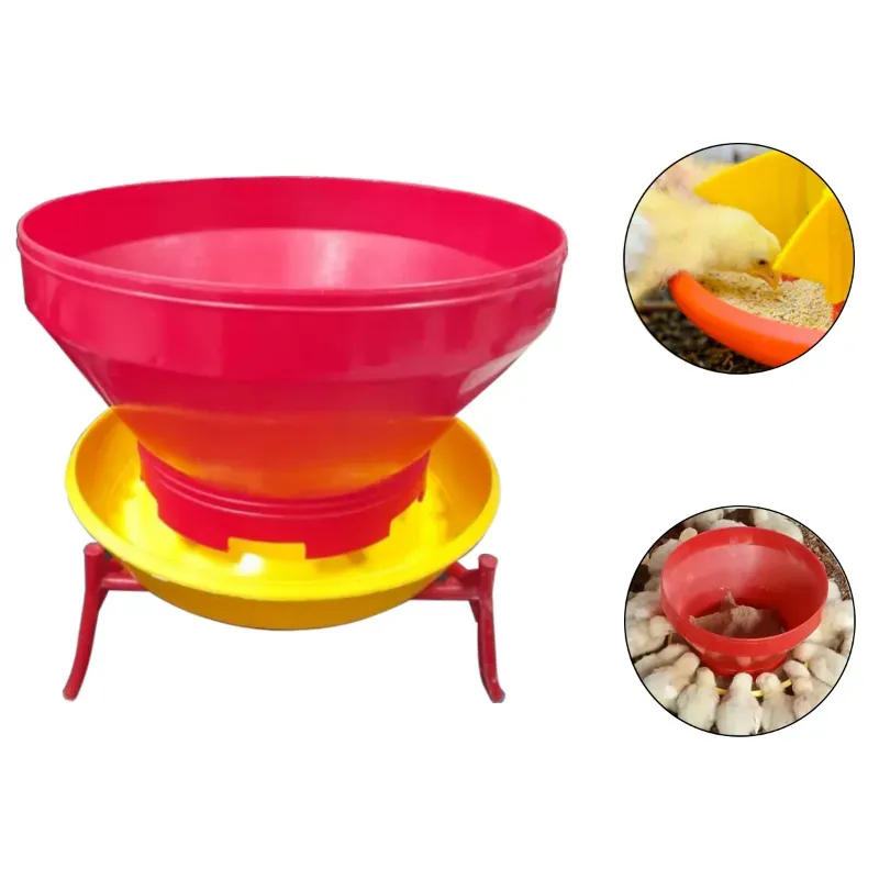 GKI POULTRY 4 kg Turbo Feeder with Stand for Poultry Farms