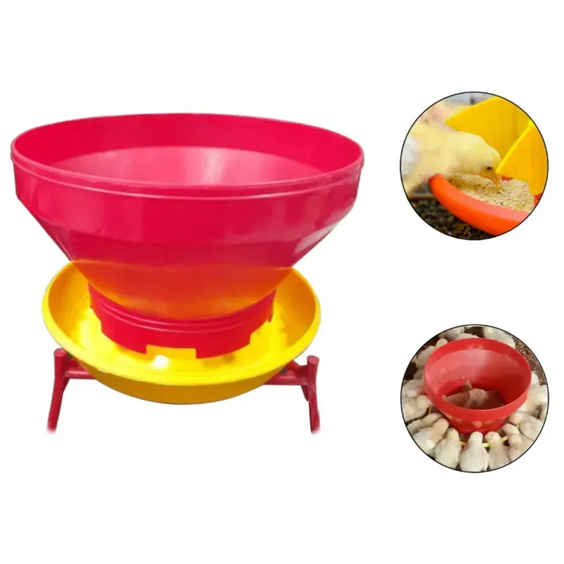 Turbo Feeder with Stand of Polypropylene Body Material, 4 kg Capacity for Poultry Farming