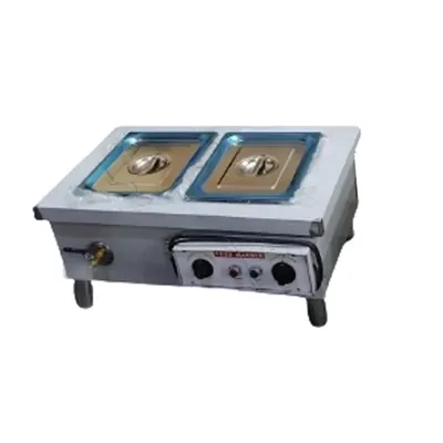 High Capacity SS 2 Pot Electric Bain Marie 1.5 kW, with 20 Litre Container for Buffet Warmer, Restaurants & Catering