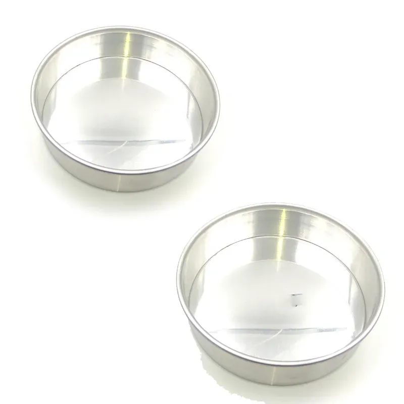 Combo of 8 Inch and 9 Inch Round Aluminium Cake Baking Mould Pan For Oven