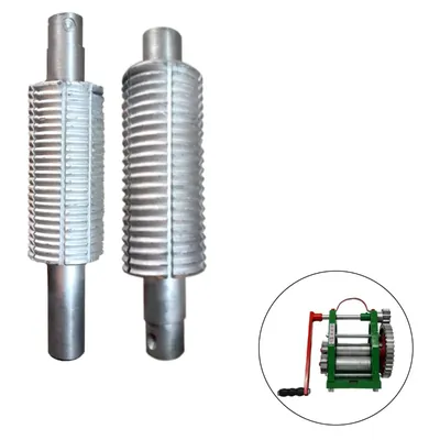 Stainless Steel Up & Down Roller Set for Manual Sugarcane Juicer Machine (2 Pcs.)