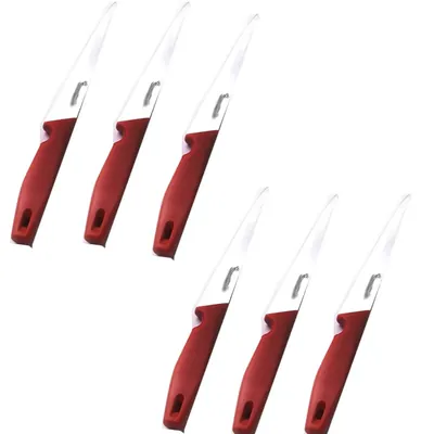 Smart Chef (AS01702-01) Stainless Steel Utility Knife, 6 Inch Blade (6 pcs) for Chopping, Dicing, Slicing & Mincing