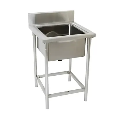 24 x 24 x 35 Inch Stainless Steel Single Utility Sink for Commercial Purposes