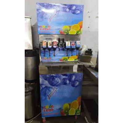 Commercial 8 Flavour Stand Type SS 304 Soda Vending Machine with Cylinder and set of soft drink concentrate mix