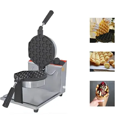 AKASA BWM 8 Bubble Waffle Maker Machine 8 Inch Circular, 1 Waffle, 1000 W