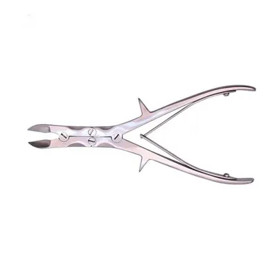 SS 8 Inch Bone Cutter Orthopedic Rongeur Straight Single Action Cutter, Medical Surgical Instrument for Veterinary Use