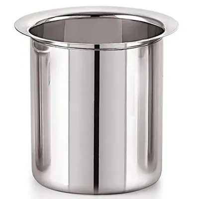 Stainless Steel 6 Litre Round Pot for Heavy Duty 8 Pot Electric Bain Marie (Pack of 8)
