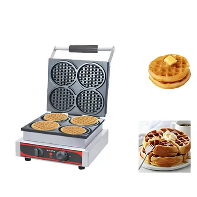 AKASA WM 44 Circular Waffle Maker Machine, 4 Inch, 4 Waffles, 1600 W