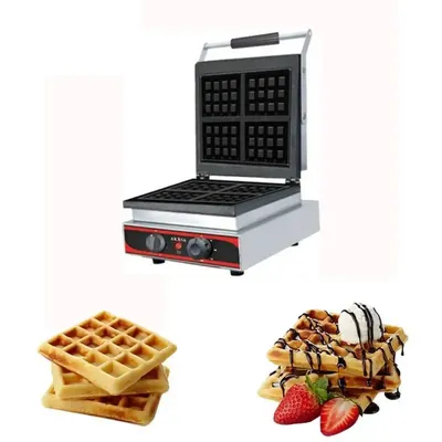 AKASA WM 4 Square Waffle Maker Machine 4 Inch, 4 Waffles, 1600 W