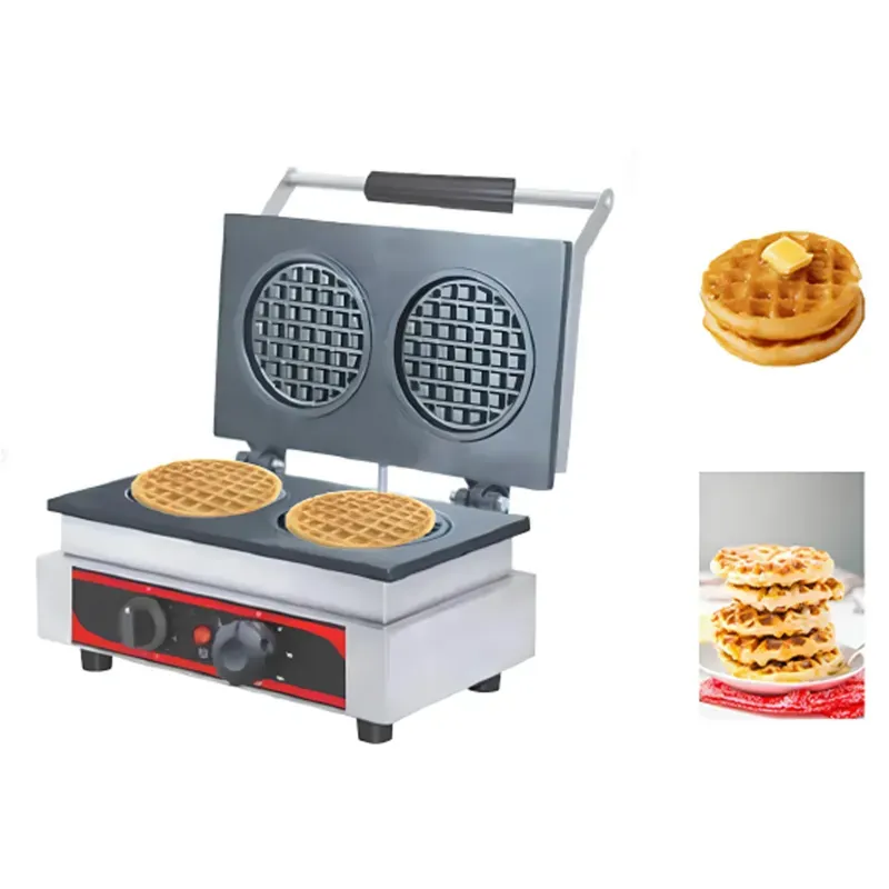 AKASA WM 24 Circular Waffle Maker Machine, 4 Inch, 2 Waffles, 1600 W
