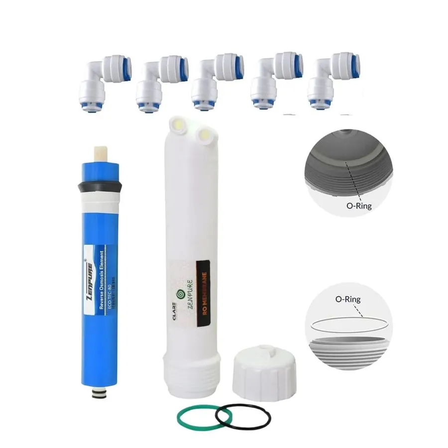 ZENPURE Membrane Service Kit 1, RO Membrane, Membrane Housing and Elbows (Pack of 5) For Water Purifiers