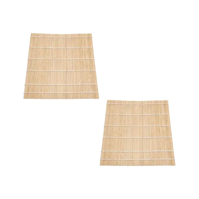 (Pack of 2) Wooden 23 x 24 Inch Bamboo Sushi Mat