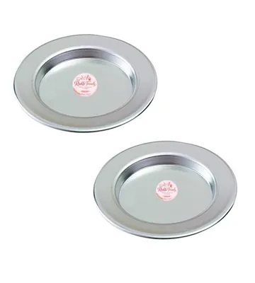 RINKLE TRENDZ Set of 2pcs x 8 Inch Aluminium Kunafa, Bake & Serve Dish for Arabic & Turkish Desserts