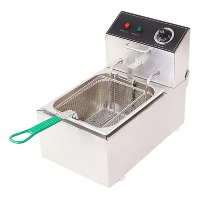 Heavy Duty Indian 8 L Single Electric Deep Fat Fryer 2500 W, SS Body