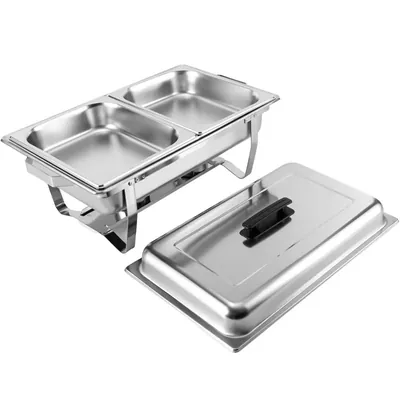 Stainless Steel 8 Litre Rectangle Buffet Food Warmer Chafing Dish