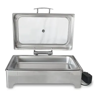 Buffet Food Warmer with Electric Based and Glass Lid, 9 Litre Capacity
