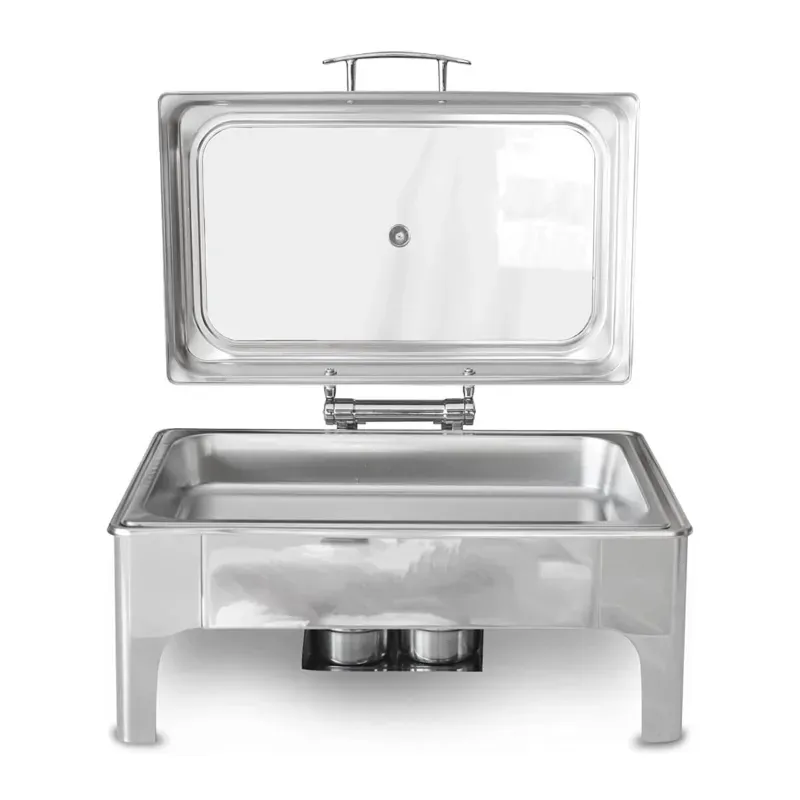 Buffet Food Warmer with Fuel Based and Glass Lid, 9 Litre Capacity