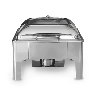 Malabar Buffet Food Warmer with Fuel Based and Glass Lid, 6 Litre Capacity