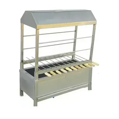 Commercial Charcoal Operated 24 x 12 x 30 Inch Barbeque Grill